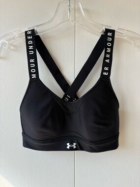 Under Armour Black Cross-Back Padded Sports Bra Size XS